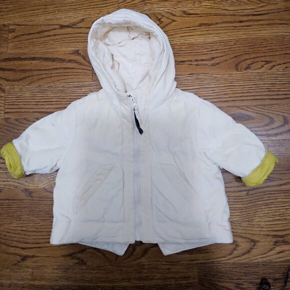 Tia cibani baby coat ivory, size 6m runs large - Picture 1 of 4
